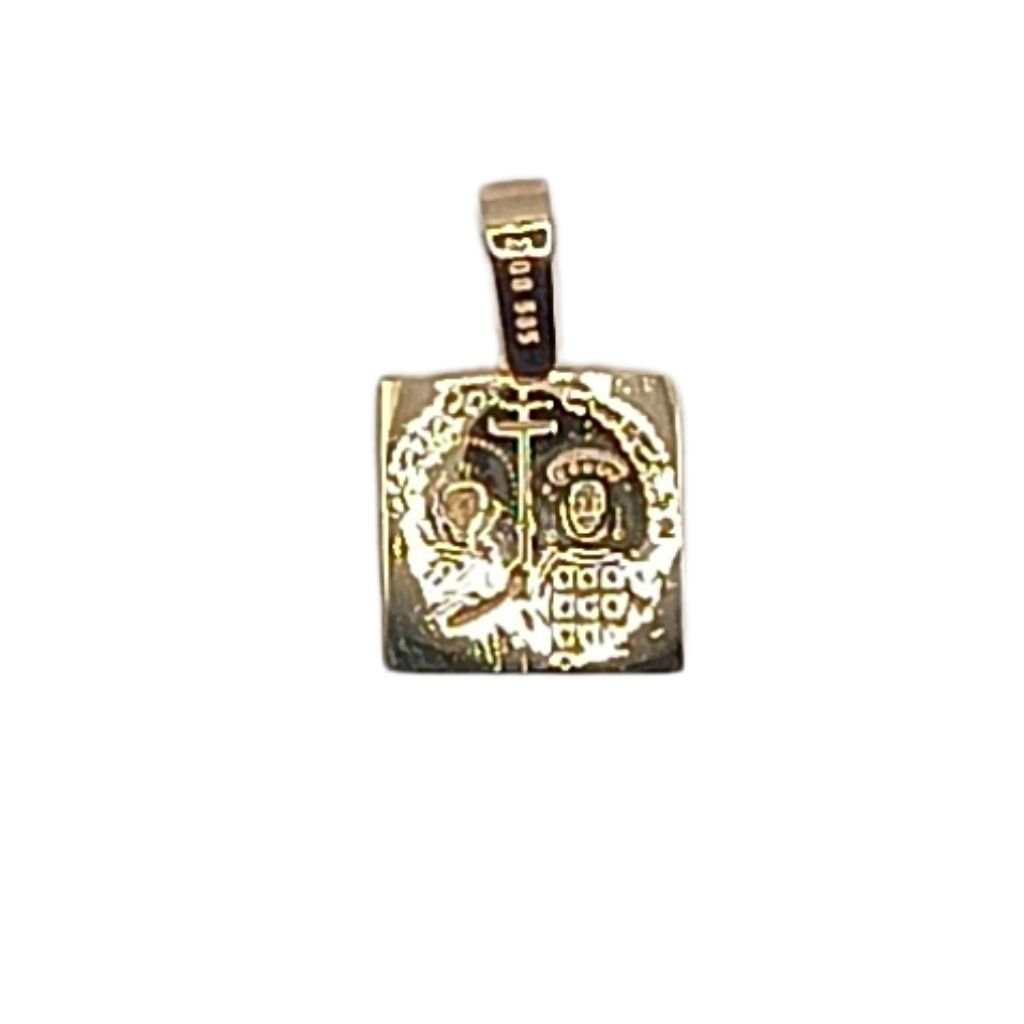 Τετράγωνο Κωνσταντινάτο Δίπλευρο - Χρυσό 14K - Image 2