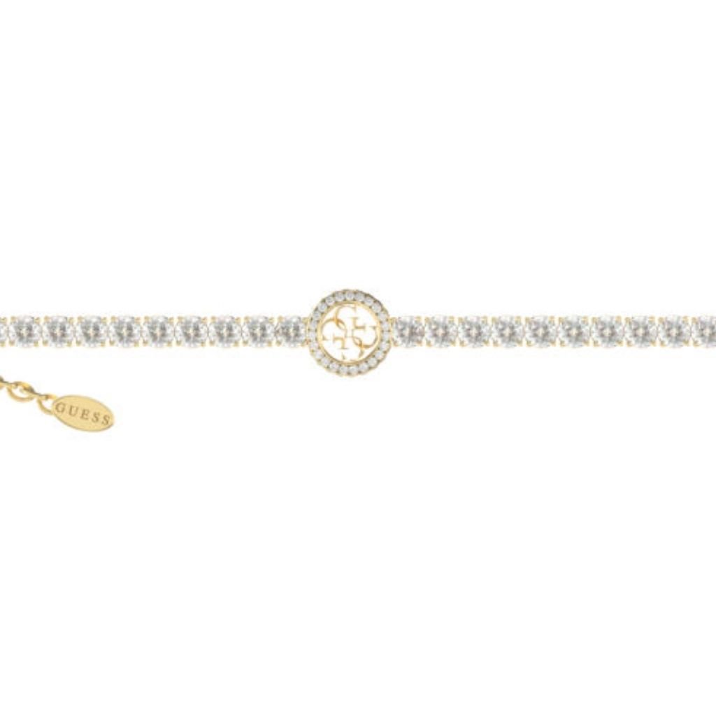Βραχιόλι GUESS Χρυσό με Ζιργκόν & Λογότυπο - Image 2