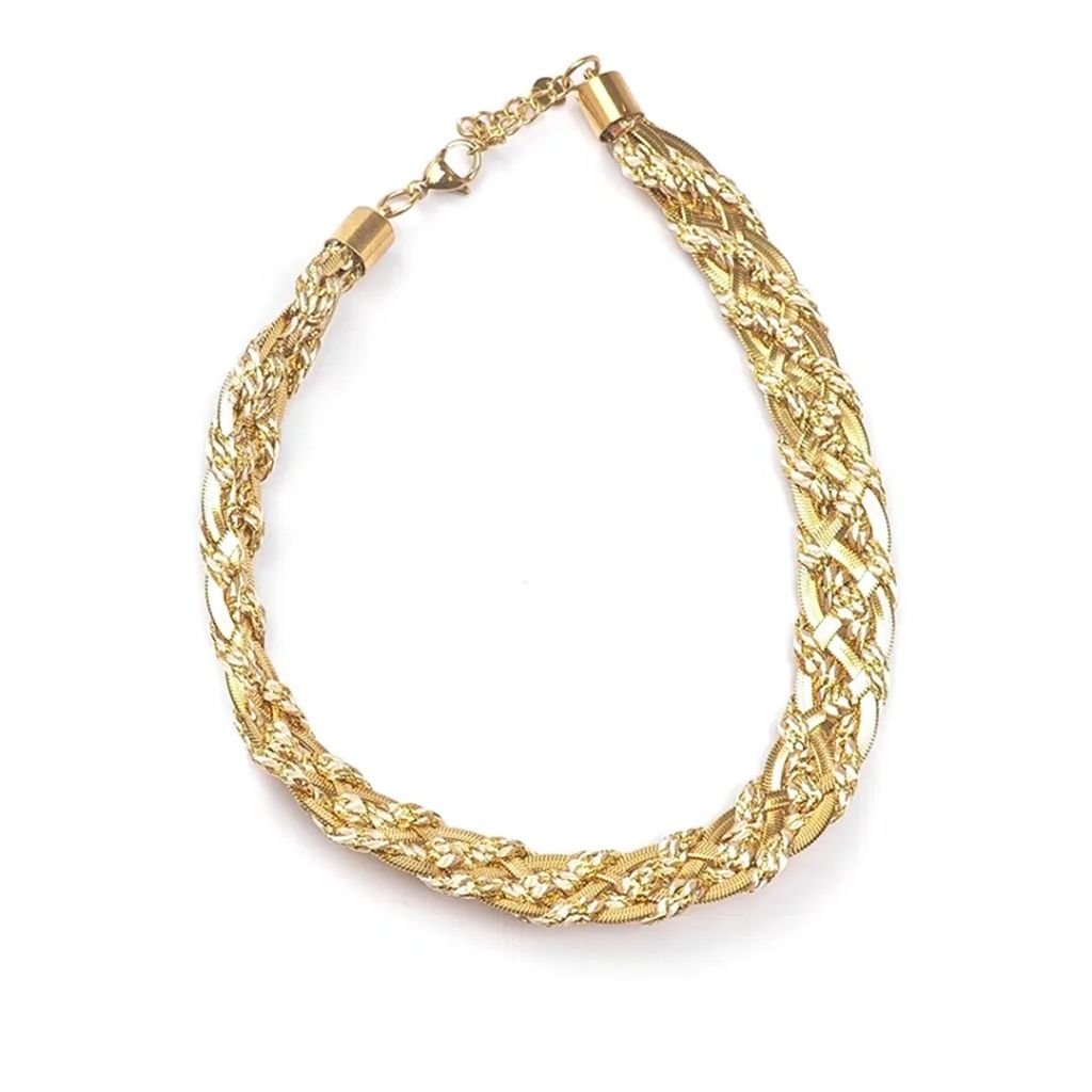 Ατσάλινο Choker Κολιέ Πλεγμένο - Image 2