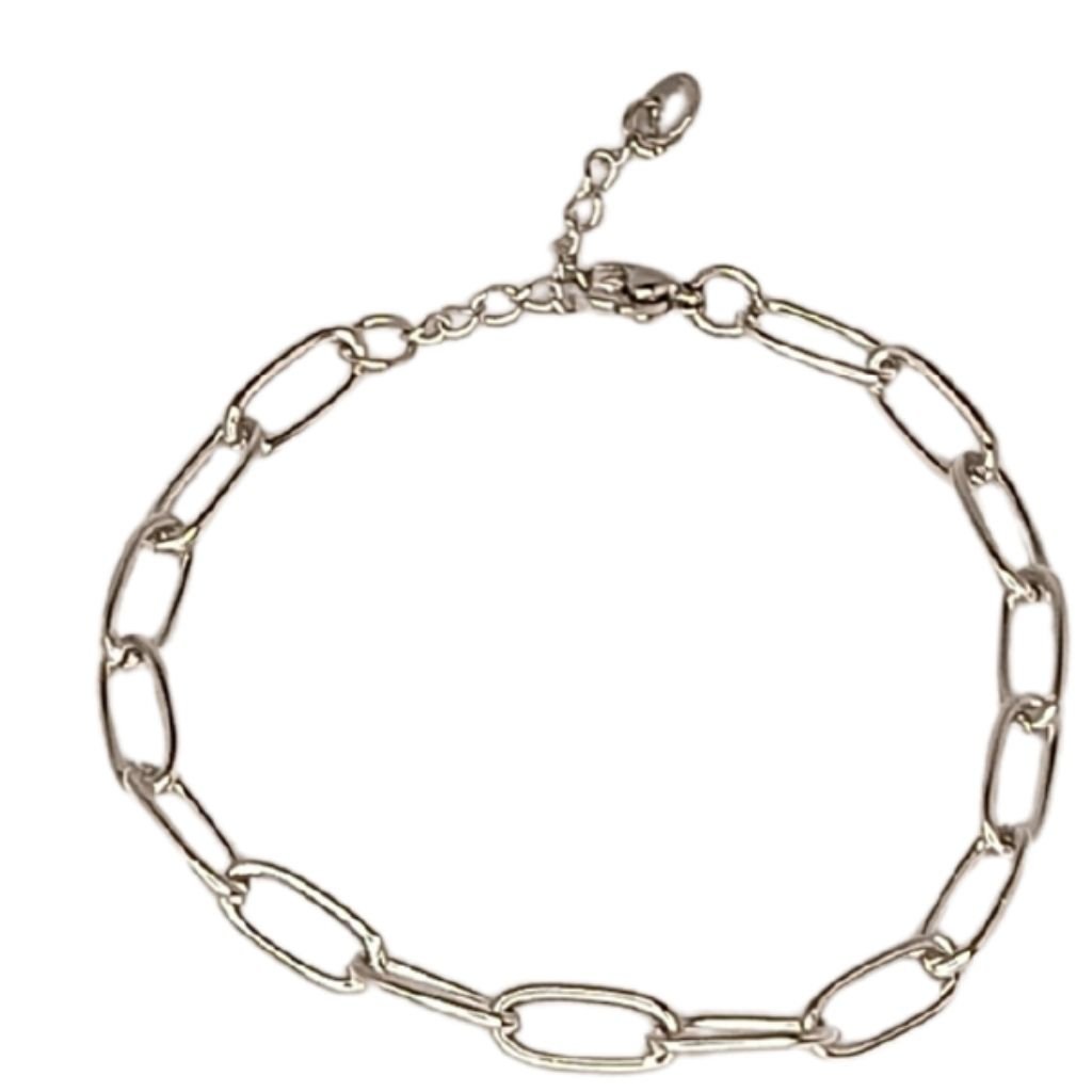 Ατσάλινο Βραχιόλι Paperclip σε Ασημί - Image 2
