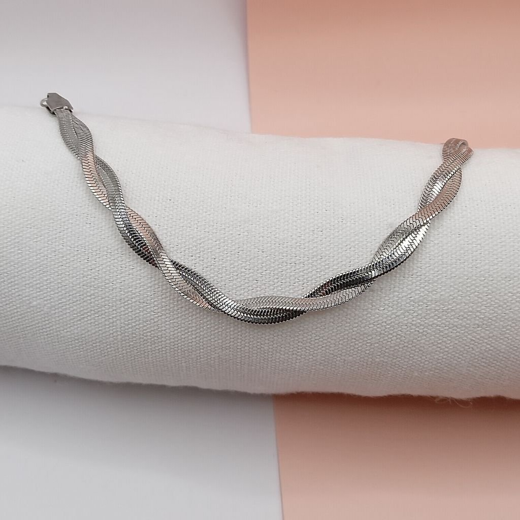 Ατσάλινο Βραχιόλι Στριφτό Σχέδιο - Image 2