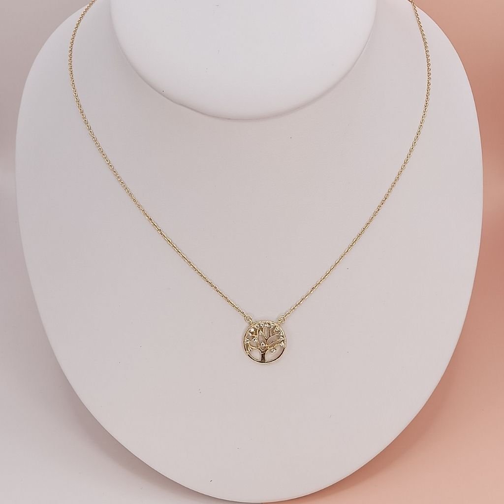 Κολιέ Επιχρυσωμένο Ασήμι 925 με Δέντρο της Ζωής