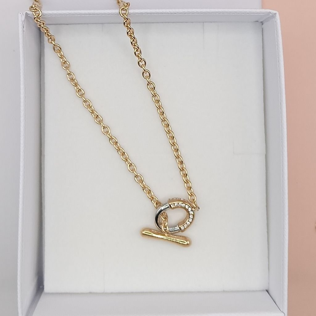 GUESS Κολιέ με Μπροστινό Κούμπωμα Toggle και Κρυστάλλους - Image 4