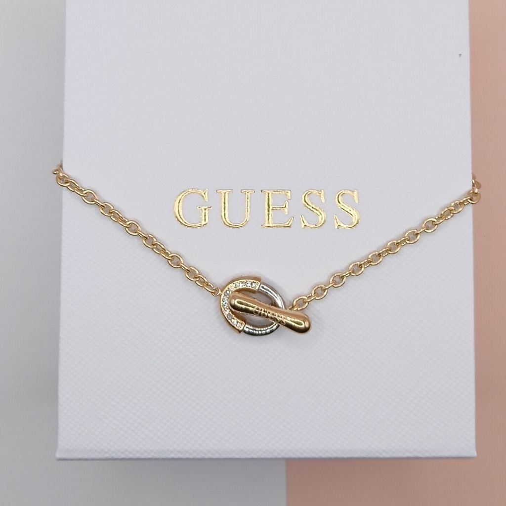 GUESS Κολιέ με Μπροστινό Κούμπωμα Toggle και Κρυστάλλους - Image 3