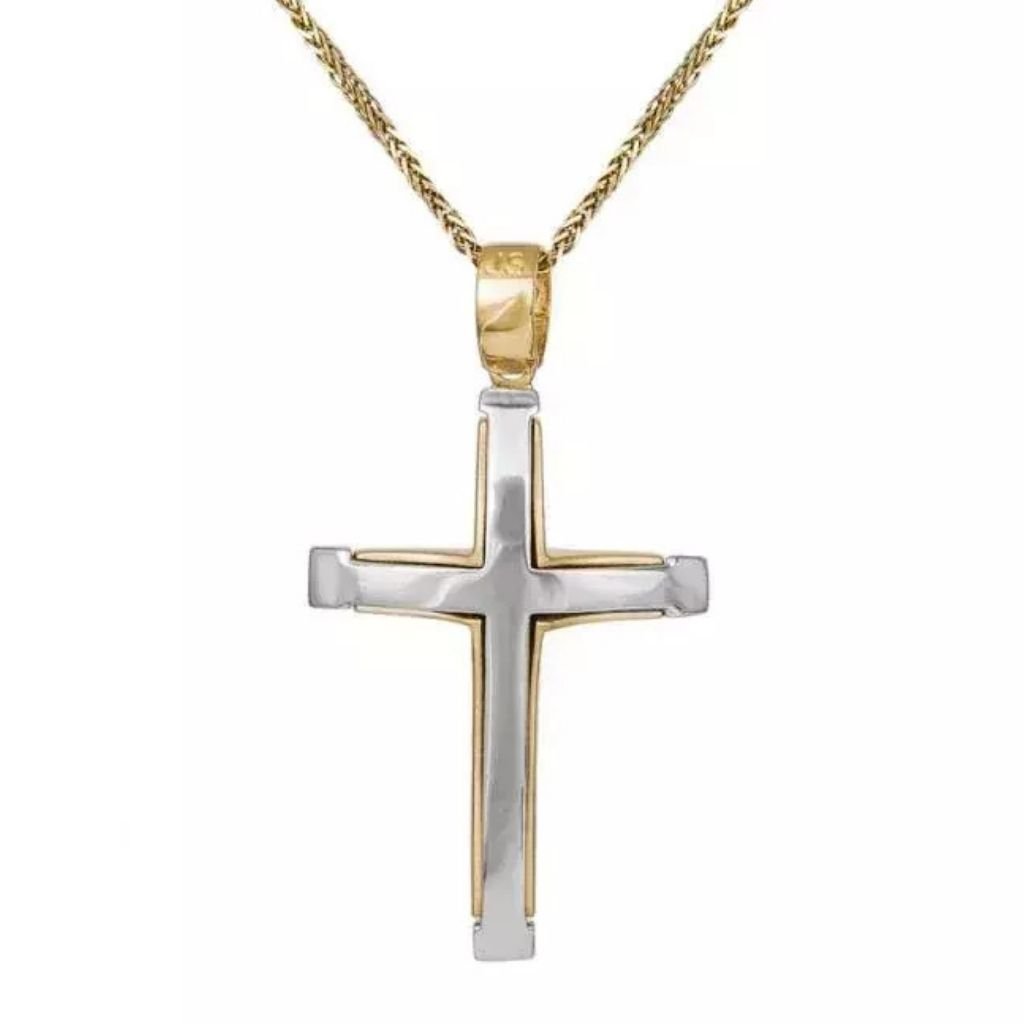 Σταυρός διπλής όψης 14 καρατίων - Image 3