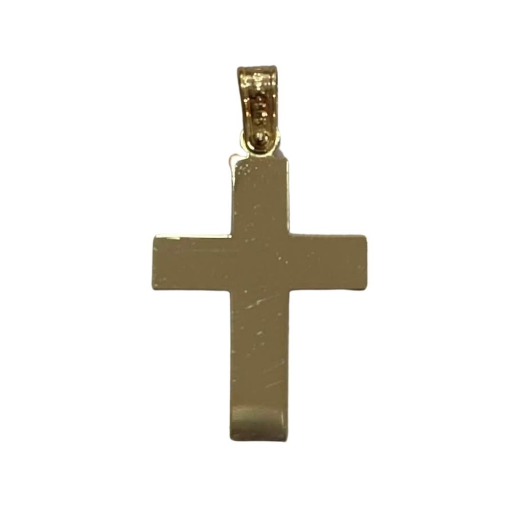 Χρυσός Σταυρός 14 Καρατίων Δίχρωμος με Λευκό Σταυρό - Image 2