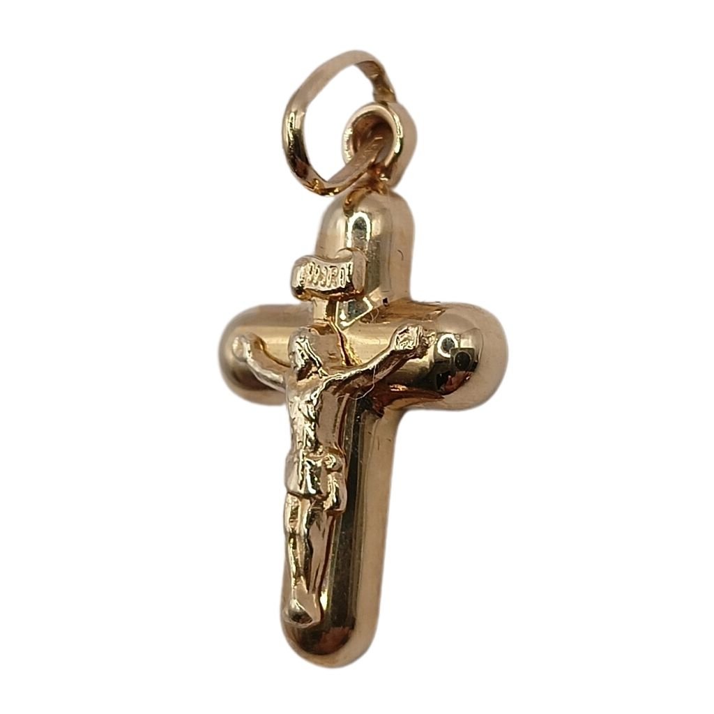 Σταυρός Ανδρικός 14 Καρατίων με Σώμα Χριστού – Μικρός & Κλασικός - Image 2